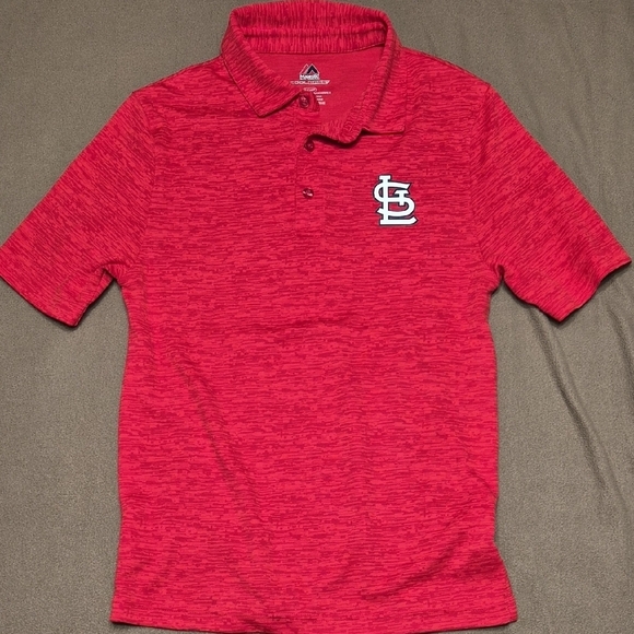 STL Cardinals Baseball Red Polo Shirt Size Small - Picture 5 of 7